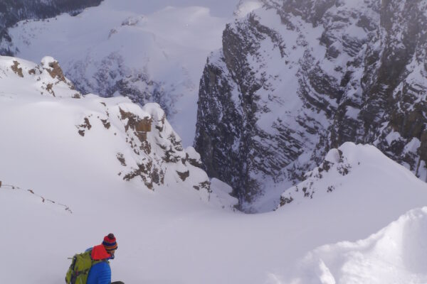 x couloir mount whymer backcountry skiing descent andrew wexler