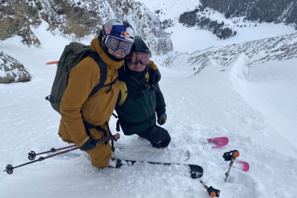 Tatum Monod Film shoot skiing Chester coulior global alpine