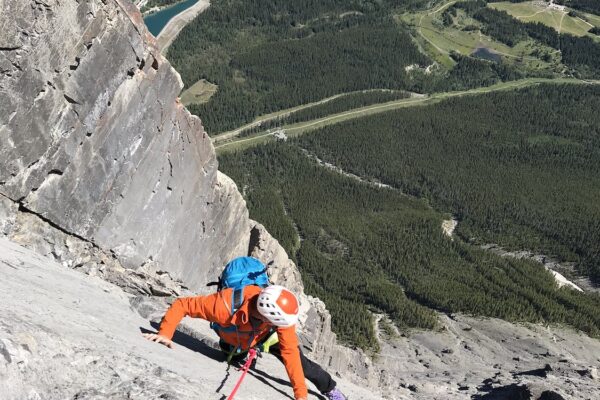 Rock climbing canmore guide multipitch ha ling